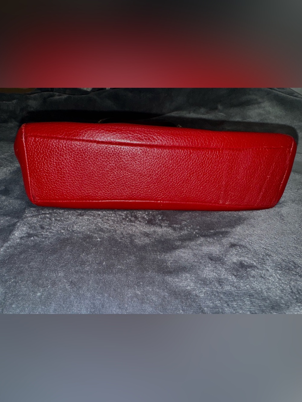 Coach Small Kelsey Satchel Red Pebble Leather Crossbody Bag - Picture 6 of 10
